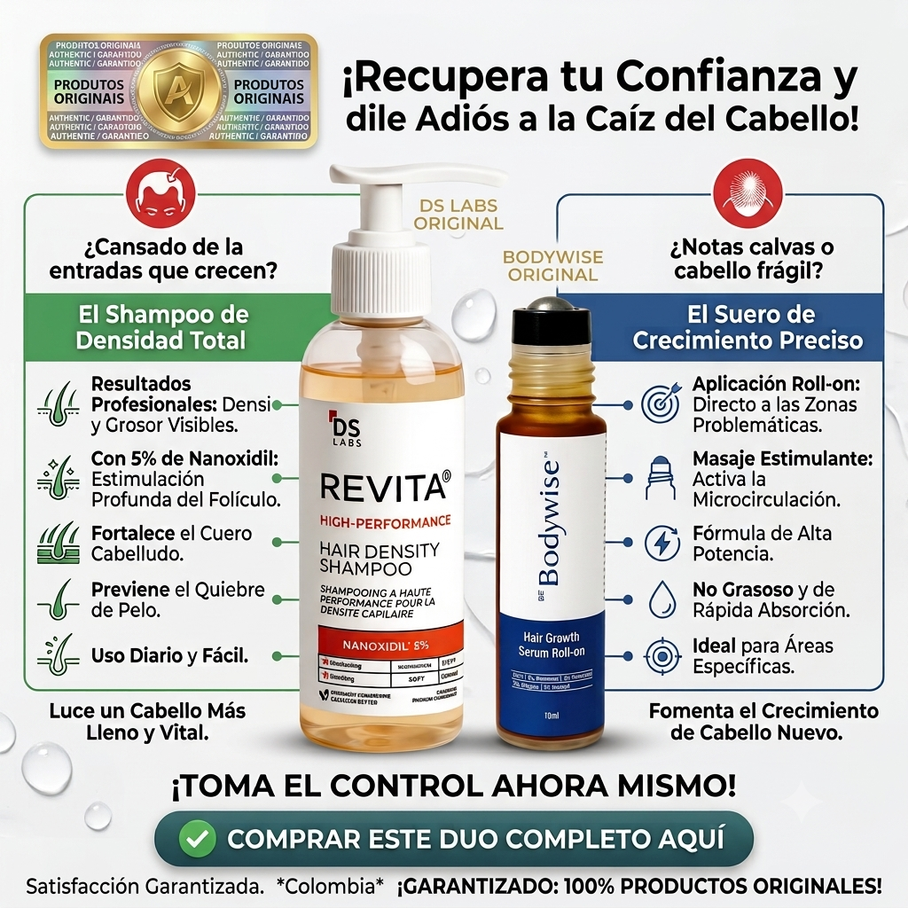 BodyWise Hair Growth - Sérum Capilar 10ml Anticaída y champú Revita 120ml