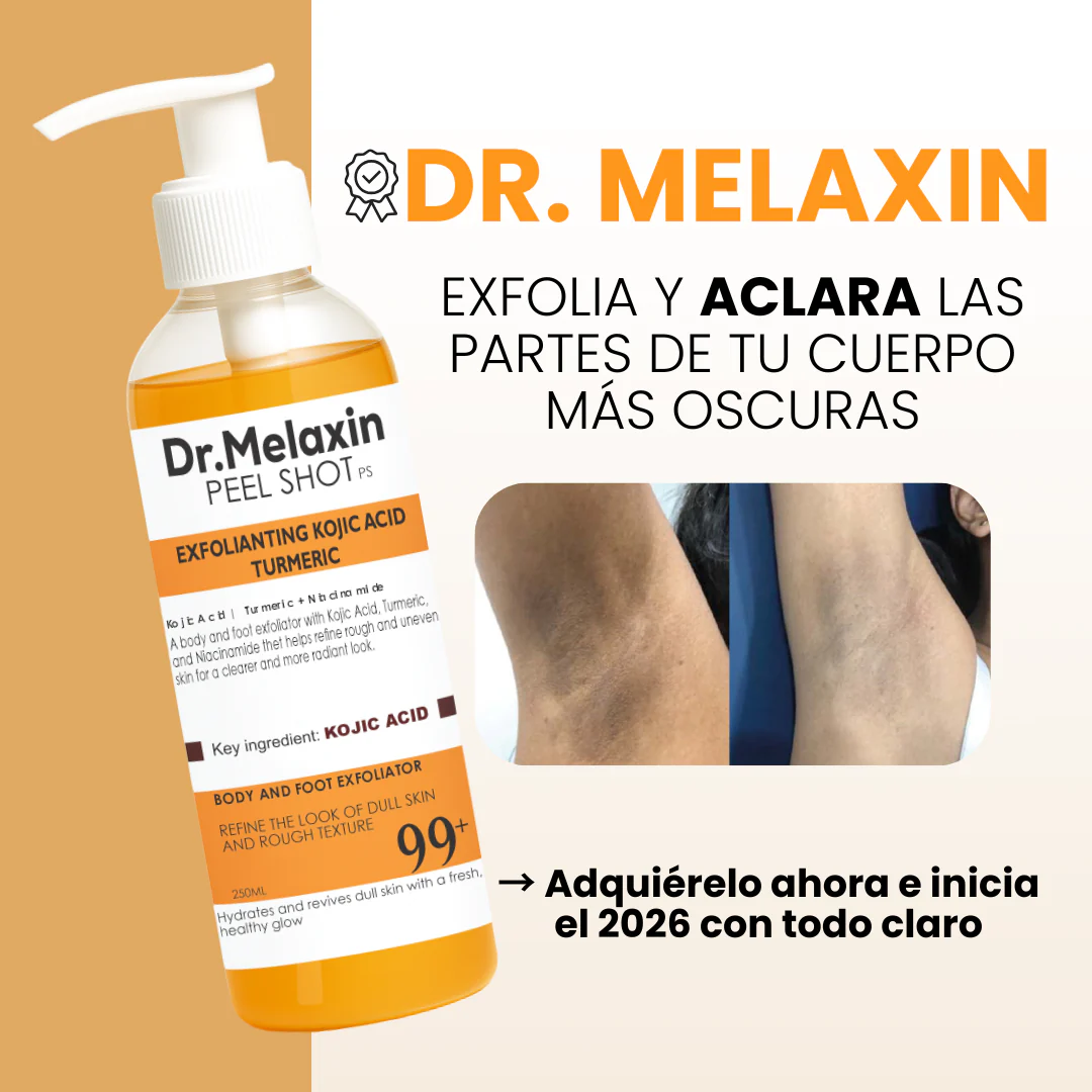 Exfoliante Melaxin 200ml - Para Aclarar Partes Oscuras - Fórmula Cúrcuma